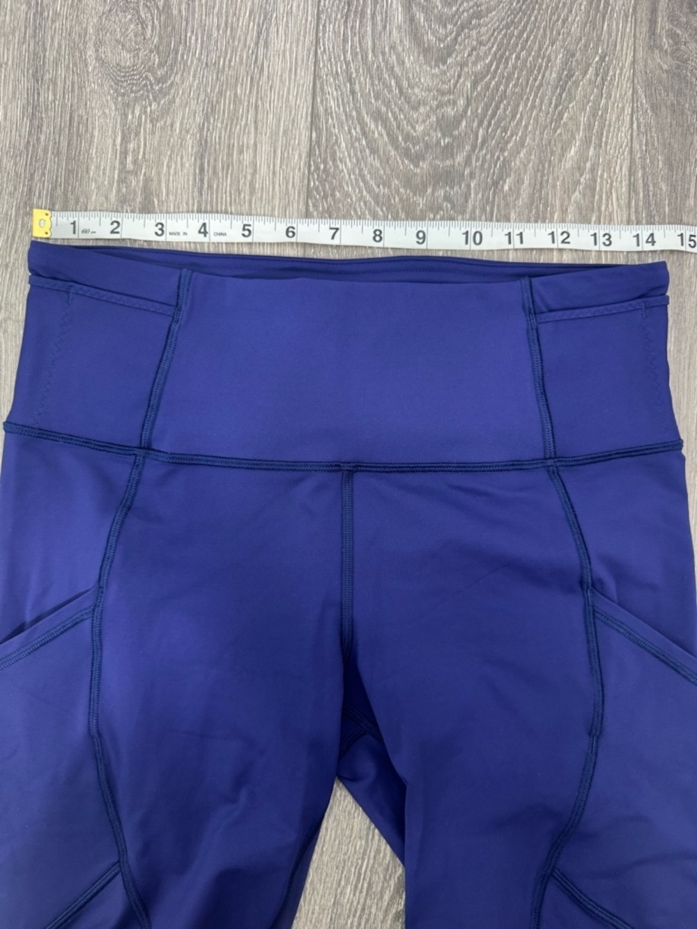 Lululemon Women’s Outrun Crop Leggings Size 8 Blue 17” Inseam Run Workout EUC - Picture 11 of 15